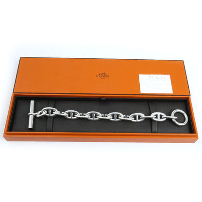 HERMES エルメス シルバー925 シェーヌダンクル TGM 12コマ ブレスレット 108.5g 22cm メンズ【中古】