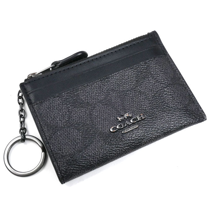 COACH コーチ ミニ スキニー ID ケース コインケース ブラック CW870 QBMI5 ユニセックス【中古】