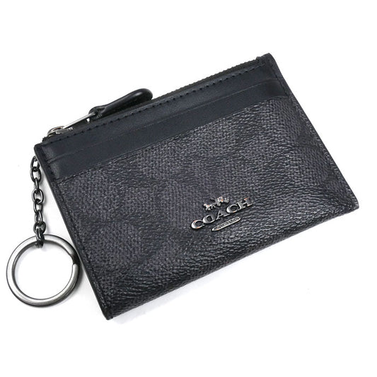 COACH コーチ ミニ スキニー ID ケース コインケース ブラック CW870 QBMI5 ユニセックス【中古】