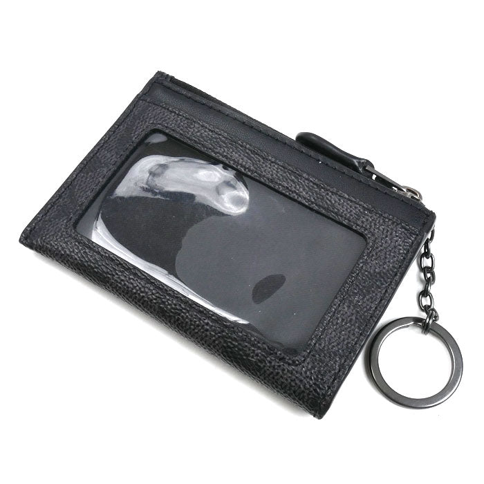 COACH コーチ ミニ スキニー ID ケース コインケース ブラック CW870 QBMI5 ユニセックス【中古】