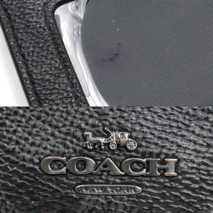 COACH コーチ ミニ スキニー ID ケース コインケース ブラック CW870 QBMI5 ユニセックス【中古】