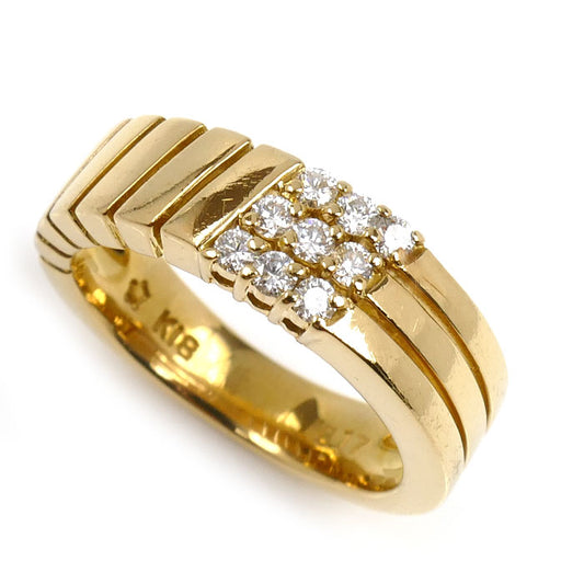 star sand 星の砂 K18YG イエローゴールド リング・指輪 ダイヤモンド0.17ct 8号 5.7g レディース【中古】