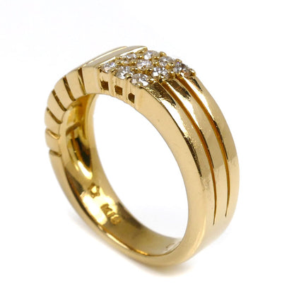 star sand 星の砂 K18YG イエローゴールド リング・指輪 ダイヤモンド0.17ct 8号 5.7g レディース【中古】