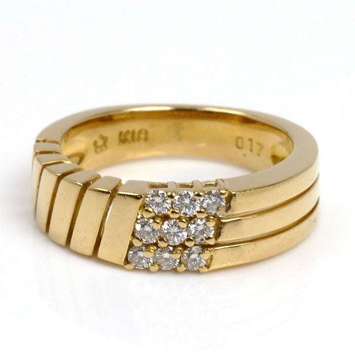 star sand 星の砂 K18YG イエローゴールド リング・指輪 ダイヤモンド0.17ct 8号 5.7g レディース【中古】