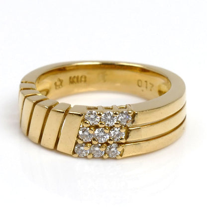 star sand 星の砂 K18YG イエローゴールド リング・指輪 ダイヤモンド0.17ct 8号 5.7g レディース【中古】