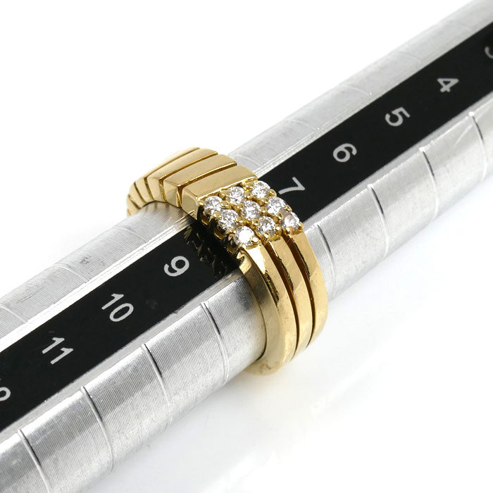 star sand 星の砂 K18YG イエローゴールド リング・指輪 ダイヤモンド0.17ct 8号 5.7g レディース【中古】