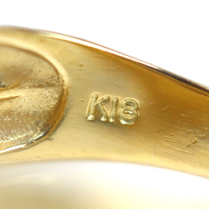 K18YG イエローゴールド ヘビ リング・指輪 ルビー 13号 4.5g レディース【中古】