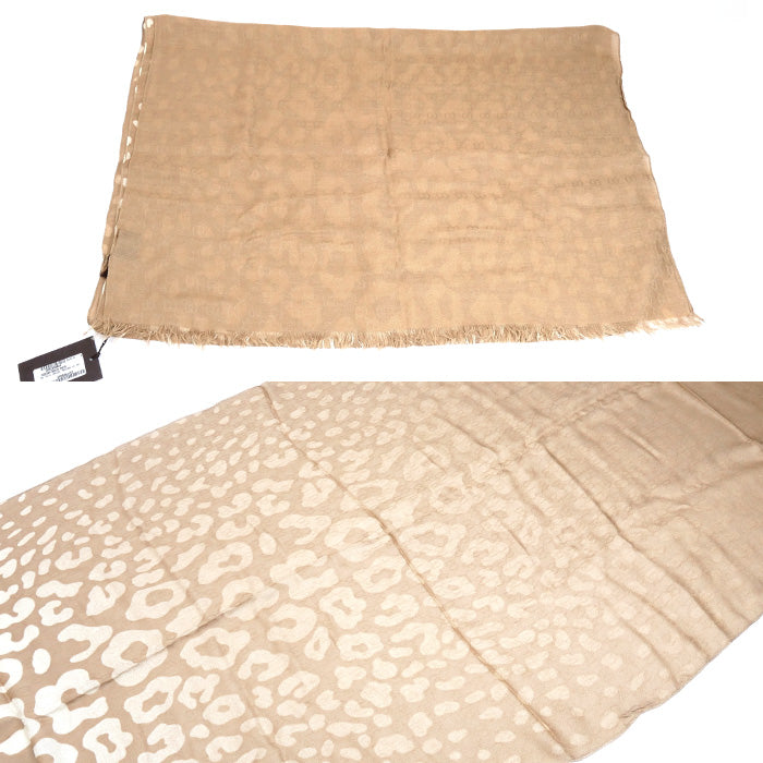 GUCCI グッチ GG柄 レオパード ストール ベージュ 325338 3G814 9678 レディース【中古】