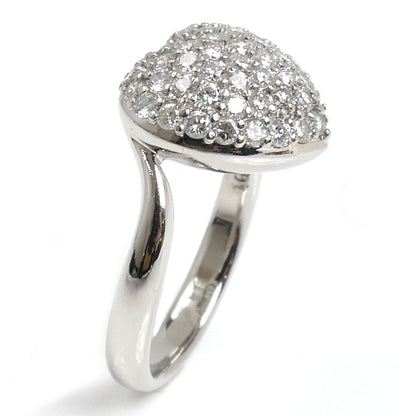 Pt900プラチナ ハート リング・指輪 ダイヤモンド1.03ct 12号 8.1g レディース【中古】【美品】