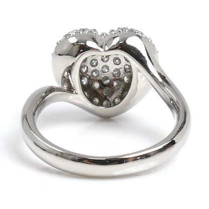 Pt900プラチナ ハート リング・指輪 ダイヤモンド1.03ct 12号 8.1g レディース【中古】【美品】