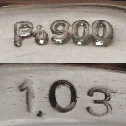 Pt900プラチナ ハート リング・指輪 ダイヤモンド1.03ct 12号 8.1g レディース【中古】【美品】