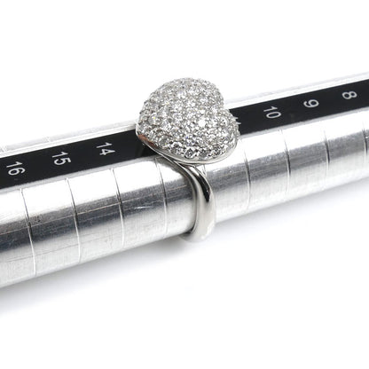 Pt900プラチナ ハート リング・指輪 ダイヤモンド1.03ct 12号 8.1g レディース【中古】【美品】