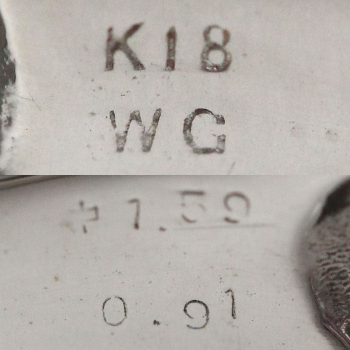 K18WG ホワイトゴールド リング・指輪 ルビー1.59ct ダイヤモンド0.91ct 15号 6.1g レディース【中古】【美品】