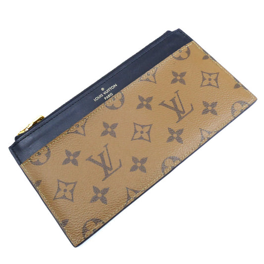 LOUIS VUITTON ルイ・ヴィトン スリムパース 長財布 モノグラムリバース M80390 ICチップ レディース【中古】