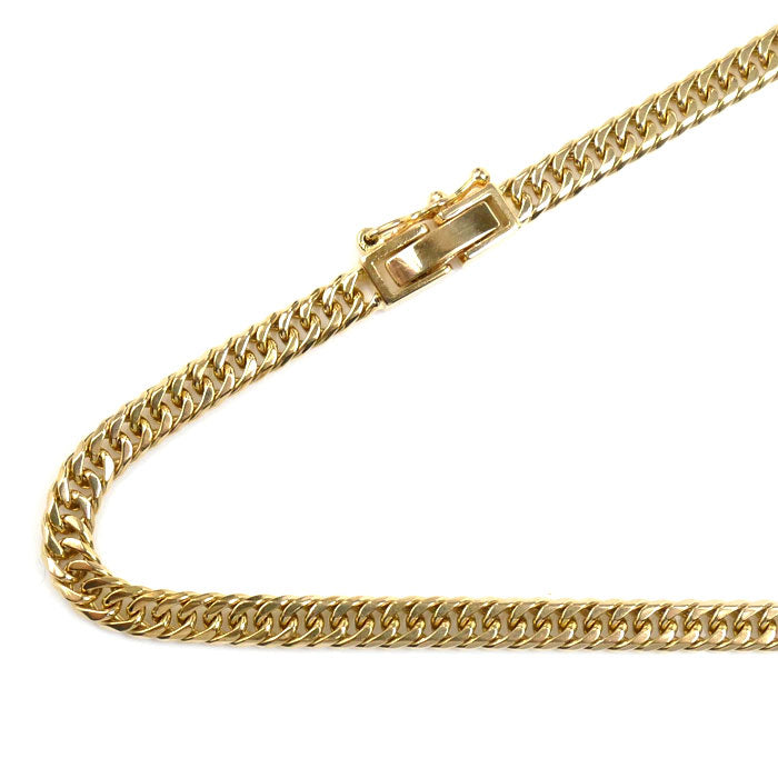 K18YG イエローゴールド ネックレス 喜平6面Wカット 19.7g 51cm メンズ【中古】