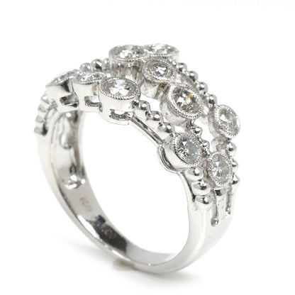 K18WG ホワイトゴールド リング・指輪 ダイヤモンド1.00ct 13号 6.3g レディース【中古】【美品】