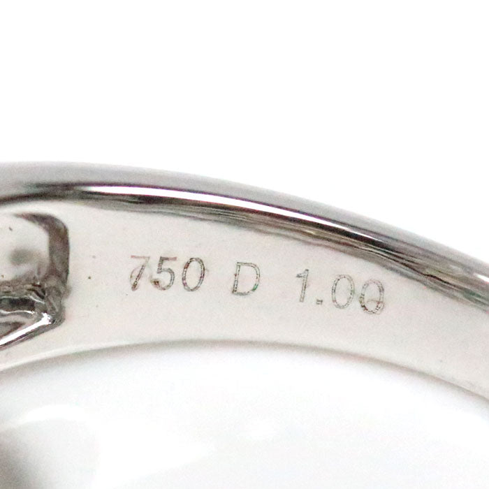 K18WG ホワイトゴールド リング・指輪 ダイヤモンド1.00ct 13号 6.3g レディース【中古】【美品】