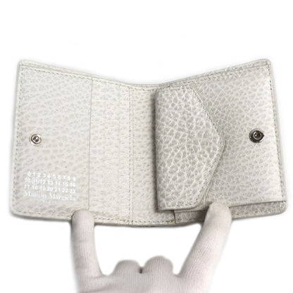 Maison Margiela 4ステッチ コンパクトウォレット 二つ折り財布 ホワイト S56UI140-P4455 H9677 レディース【中古】