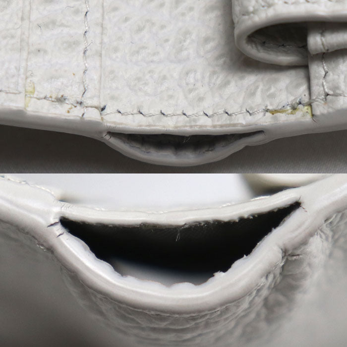Maison Margiela 4ステッチ コンパクトウォレット 二つ折り財布 ホワイト S56UI140-P4455 H9677 レディース【中古】