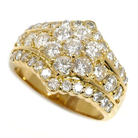 K18YG イエローゴールド リング・指輪 ダイヤモンド2.00ct 13号 9.8g レディース【中古】