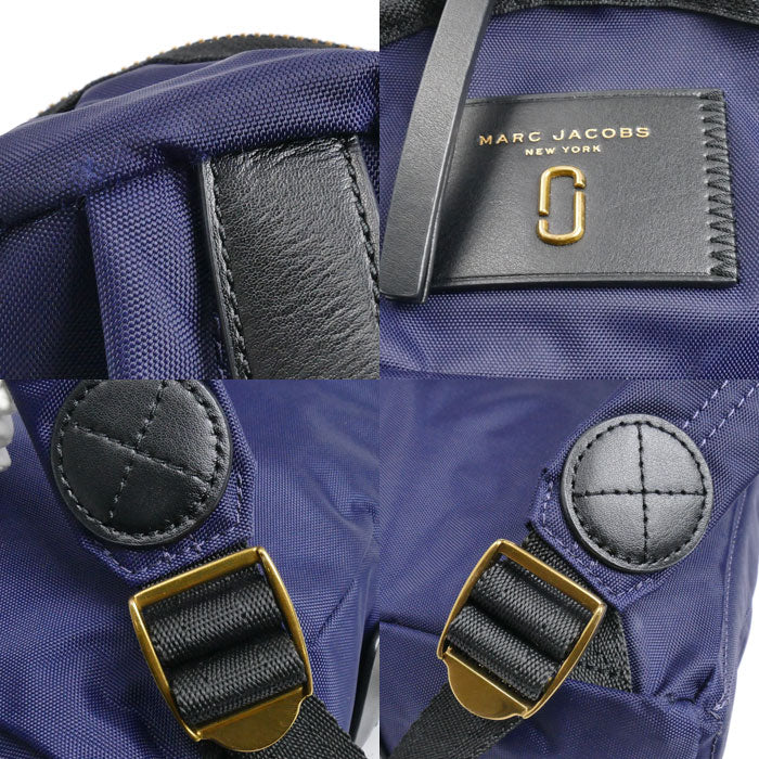 MARC JACOBS マークジェイコブス ナイロン バイカー ミニ バックパック リュック・デイパック ネイビー M0012702 レディース【中古】