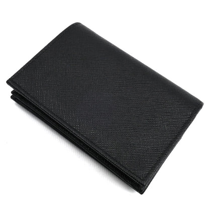 PRADA プラダ サフィアーノ トライアングル 二つ折り財布 ブラック 1MV021_QHH_F0002 レディース【中古】【美品】