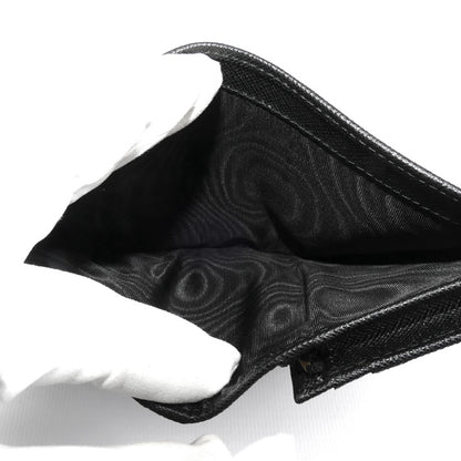 PRADA プラダ サフィアーノ トライアングル 二つ折り財布 ブラック 1MV021_QHH_F0002 レディース【中古】【美品】