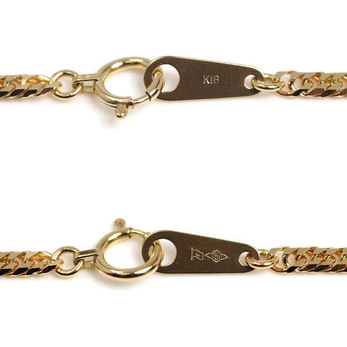 K18YG イエローゴールド ネックレス 喜平6面Wカット 10.1g 50cm ユニセックス【中古】