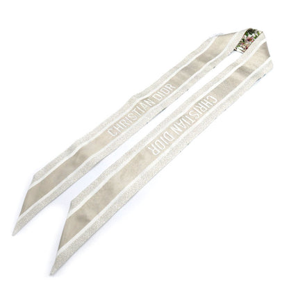 Dior ディオール ミッツァ フローラ スカーフ ホワイト マルチカラー 24FCO1061606 レディース【中古】