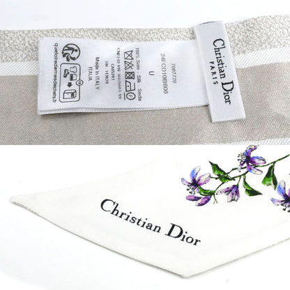 Dior ディオール ミッツァ フローラ スカーフ ホワイト マルチカラー 24FCO1061606 レディース【中古】