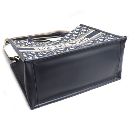 Dior ディオール ブックトート ミディアム オブリーク トートバッグ ネイビー M1324CZBB_M928 レディース【中古】