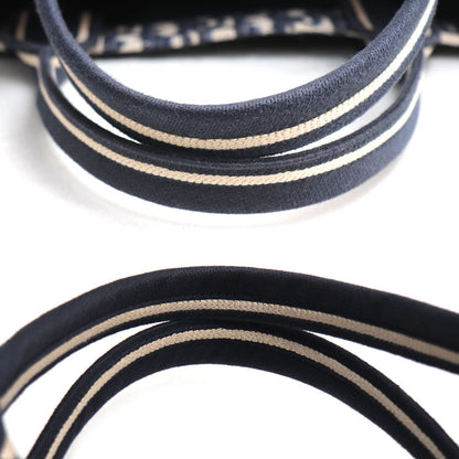 Dior ディオール ブックトート ミディアム オブリーク トートバッグ ネイビー M1324CZBB_M928 レディース【中古】