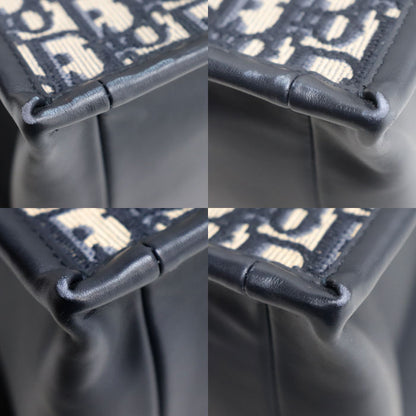 Dior ディオール ブックトート ミディアム オブリーク トートバッグ ネイビー M1324CZBB_M928 レディース【中古】