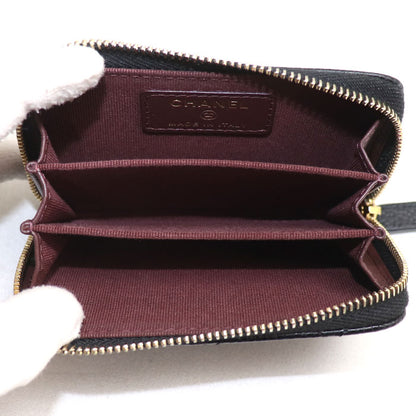 CHANEL シャネル クラシック ジップ コインパース コインケース ブラック AP0216 キャビア レディース【中古】【美品】