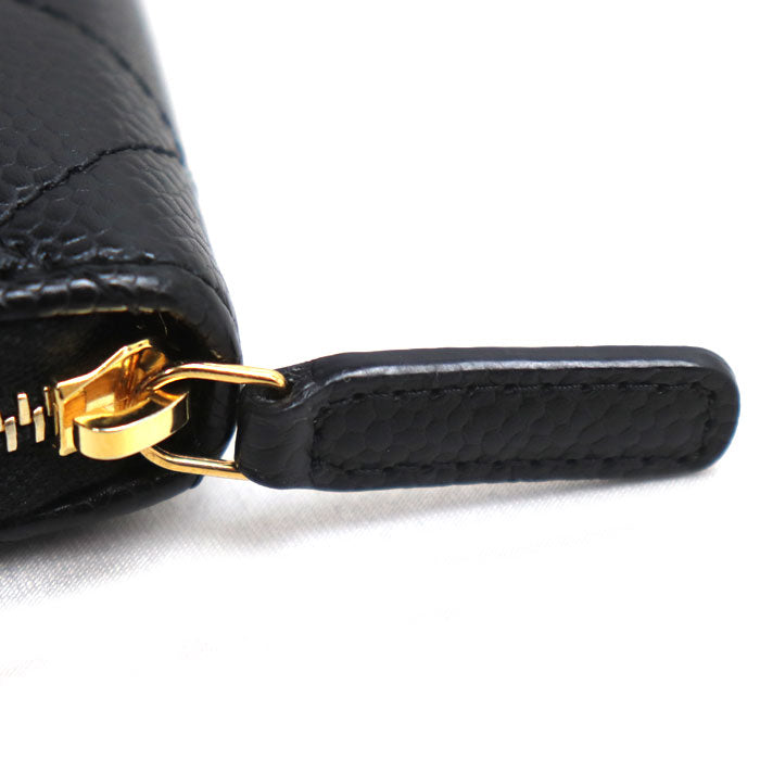 CHANEL シャネル クラシック ジップ コインパース コインケース ブラック AP0216 キャビア レディース【中古】【美品】