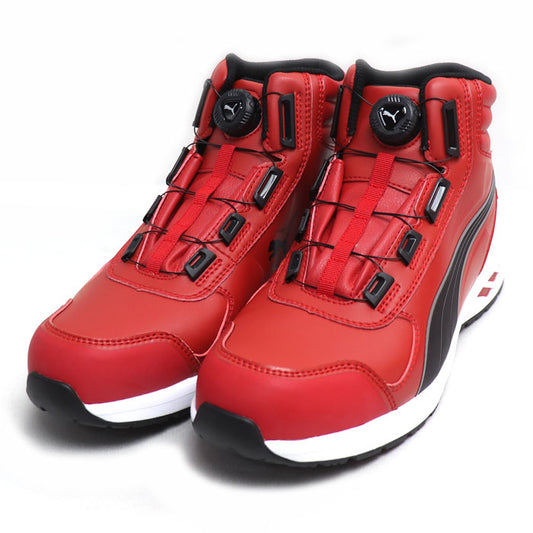 PUMA プーマ ライダー2.0 安全靴 レッド ブラック 63.358.0 
28cm DISC MID ミドルカット ダイヤル式 JSAA規格 安全靴 メンズ【未使用】【買取品】