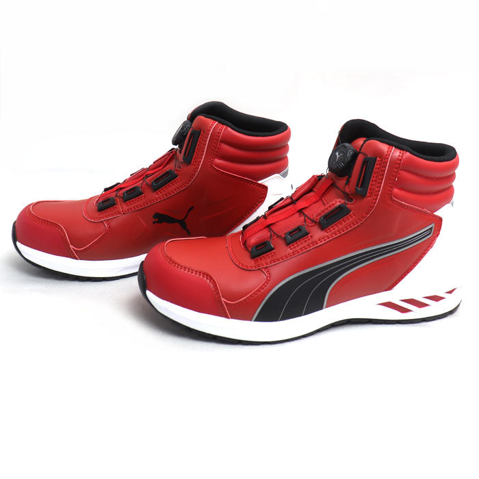 PUMA プーマ ライダー2.0 安全靴 レッド ブラック 63.358.0 
28cm DISC MID ミドルカット ダイヤル式 JSAA規格 安全靴 メンズ【未使用】【買取品】