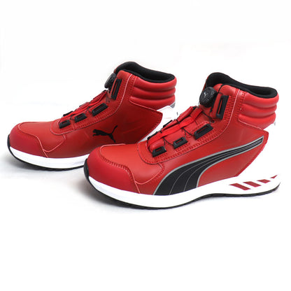 PUMA プーマ ライダー2.0 安全靴 レッド ブラック 63.358.0 
28cm DISC MID ミドルカット ダイヤル式 JSAA規格 安全靴 メンズ【未使用】【買取品】