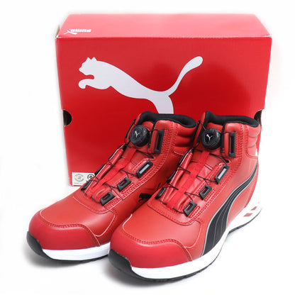 PUMA プーマ ライダー2.0 安全靴 レッド ブラック 63.358.0 
27cm DISC MID ミドルカット ダイヤル式 JSAA規格 安全靴 メンズ【未使用】【買取品】