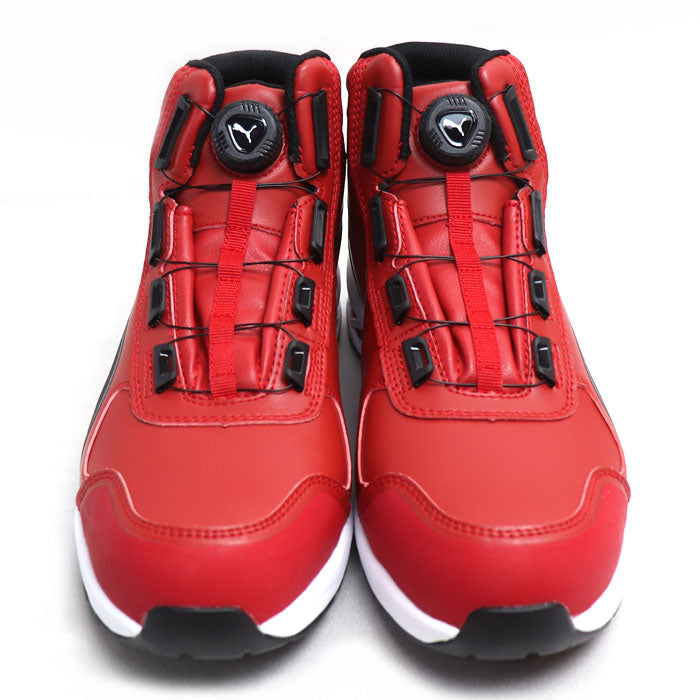 PUMA プーマ ライダー2.0 安全靴 レッド ブラック 63.358.0 
27cm DISC MID ミドルカット ダイヤル式 JSAA規格 安全靴 メンズ【未使用】【買取品】