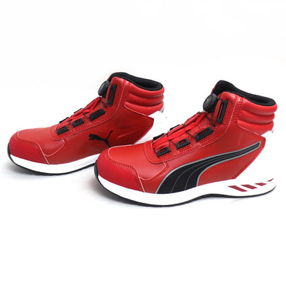 PUMA プーマ ライダー2.0 安全靴 レッド ブラック 63.358.0 
27cm DISC MID ミドルカット ダイヤル式 JSAA規格 安全靴 メンズ【未使用】【買取品】