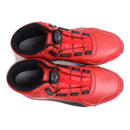 PUMA プーマ ライダー2.0 安全靴 レッド ブラック 63.358.0 
27cm DISC MID ミドルカット ダイヤル式 JSAA規格 安全靴 メンズ【未使用】【買取品】