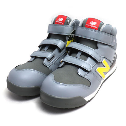 NEW BALANCE ニューバランス ハイカット ポーツマス グレー イエロー PO-885 
27cm JSAA規格 安全靴 メンズ【未使用】【買取品】