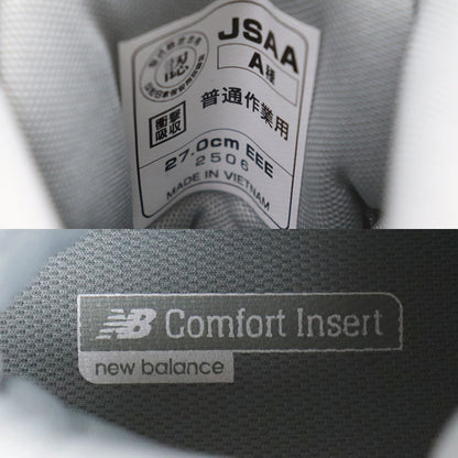 NEW BALANCE ニューバランス ハイカット ポーツマス グレー イエロー PO-885 
27cm JSAA規格 安全靴 メンズ【未使用】【買取品】