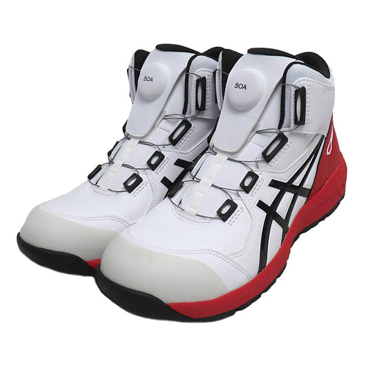 asics アシックス WINJOB CP304 BOA 安全靴 ホワイト レッド 1271A030-100 
27cm ハイカット JSAA規格 安全靴 メンズ【未使用】【買取品】