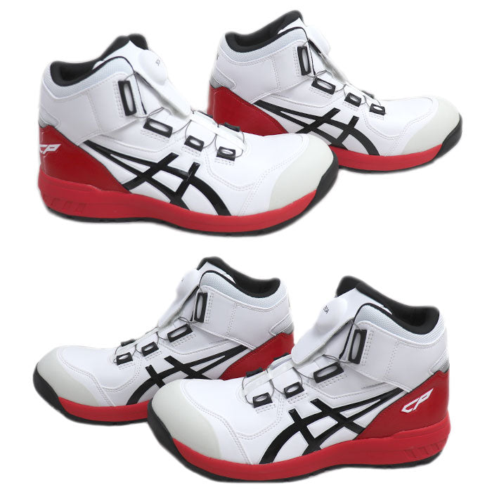 asics アシックス WINJOB CP304 BOA 安全靴 ホワイト レッド 1271A030-100 
27cm ハイカット JSAA規格 安全靴 メンズ【未使用】【買取品】