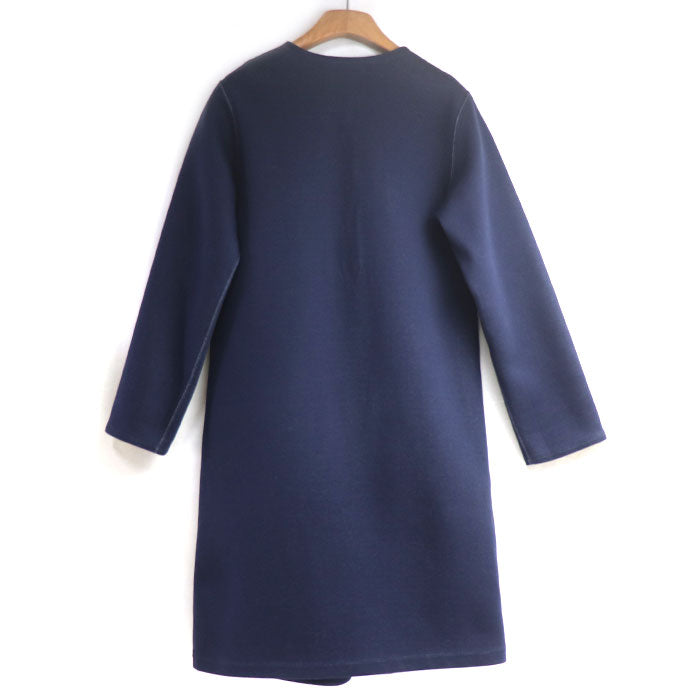 CREST BRIDGE BLUE LABEL リバーシブル チェック/ネイビー コート 55F91-155-29 38 レディース【中古】