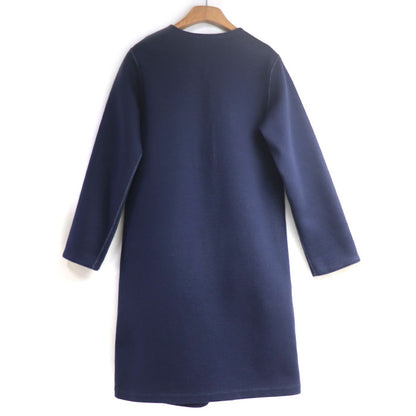 CREST BRIDGE BLUE LABEL リバーシブル チェック/ネイビー コート 55F91-155-29 38 レディース【中古】