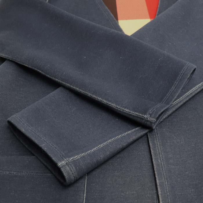CREST BRIDGE BLUE LABEL リバーシブル チェック/ネイビー コート 55F91-155-29 38 レディース【中古】