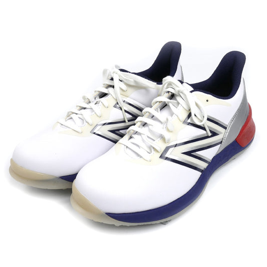 NEW BALANCE ニューバランス ソフトスパイク ゴルフシューズ ホワイト ネイビー レッド UG2500T3 
26cm【中古】【美品】